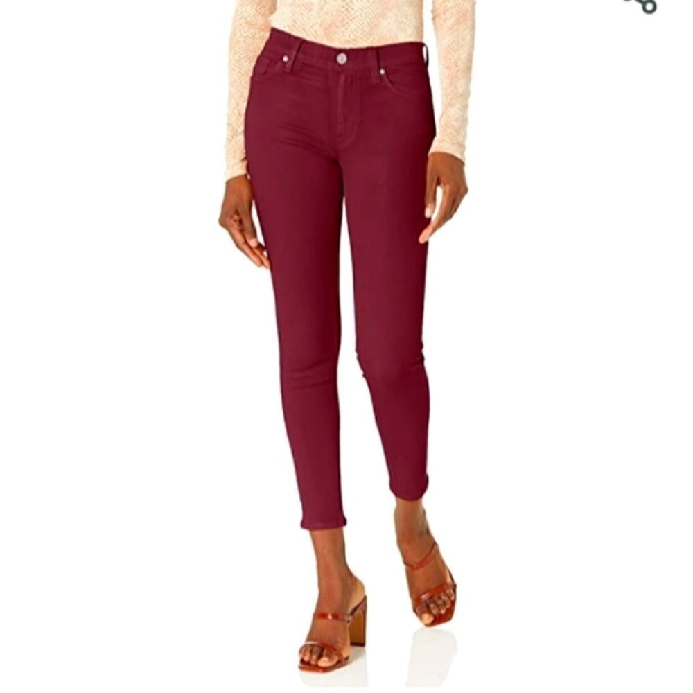 Hudson‎ Jeans Nico Mid Rise Red Skinny Jeans 25